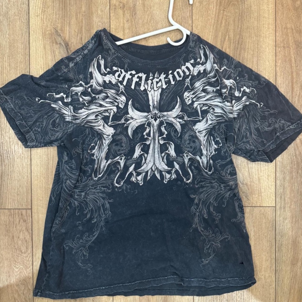 Affliction Graphic Tee - Black Rare find